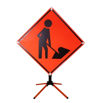 High Visibility Customized Reflective Flexible Road Sign Work Zone Roll ...