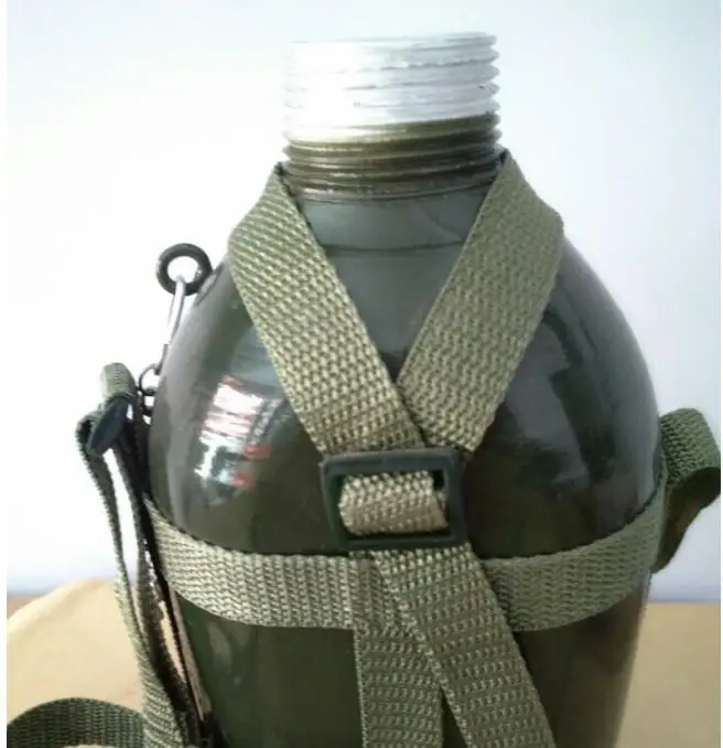 1.3l Us Military Aluminium Water Bottle Canteen With Straps Outdoor