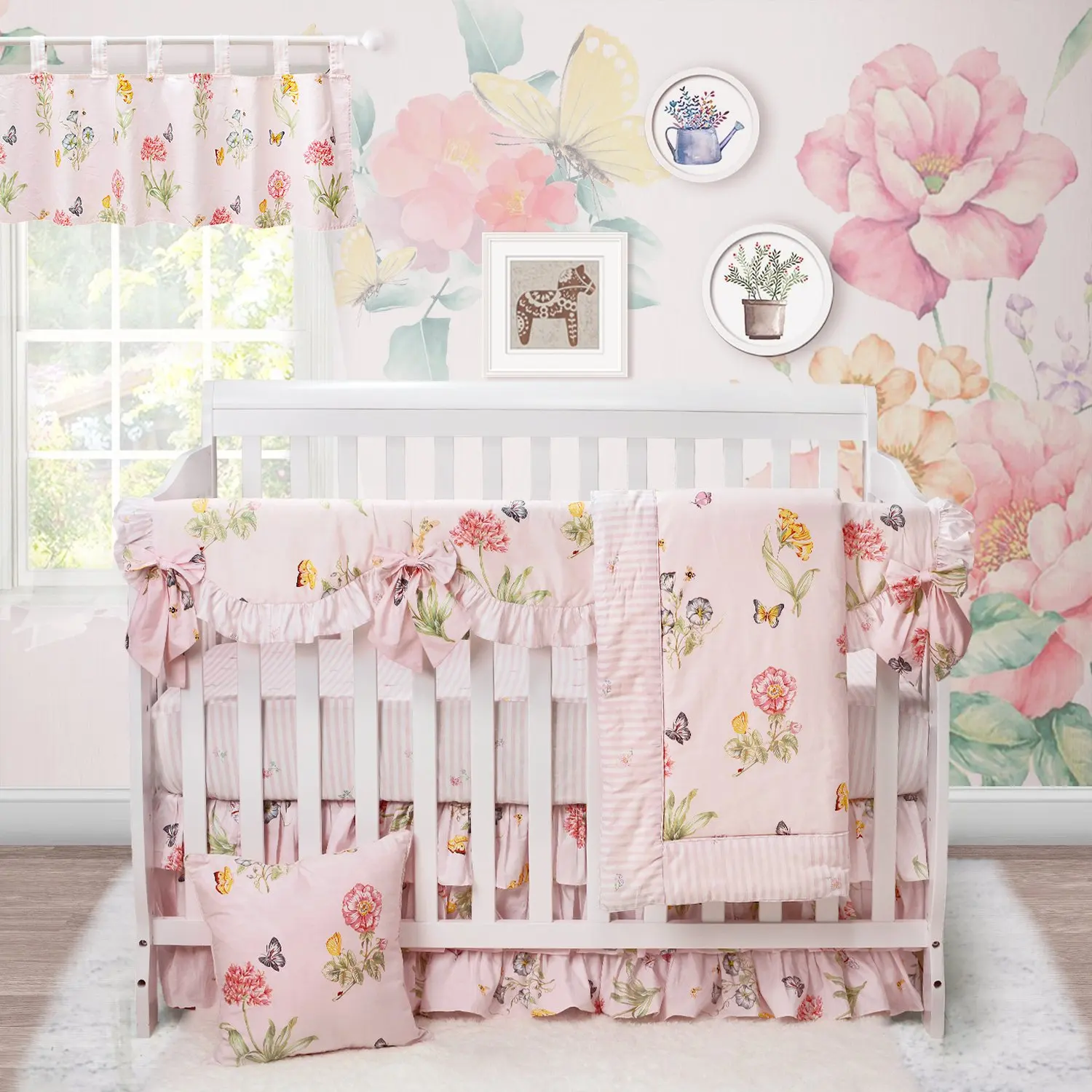 floral print crib bedding