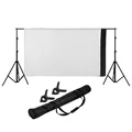 Selens 2 2 2m Aluminum Background Stands Photo Video Studio Light Kit Black White Seamless Cloth