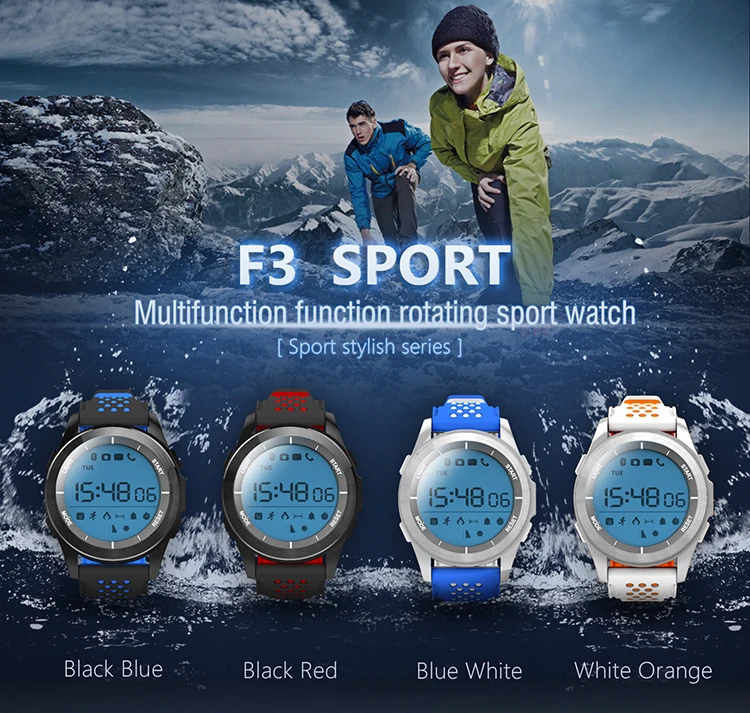 IP68 Waterproof Outdoor Sport Smart Watch, Professional Waterproof Sport Smartwatch with Android and iOS Smartphones