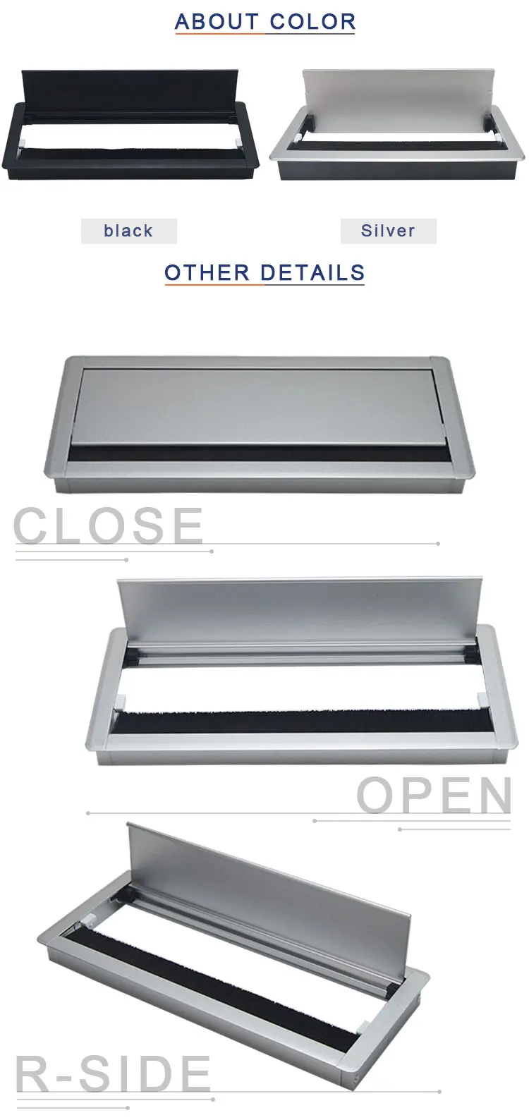 Aluminum Alloy Table Brushed Cover Flip Up Threading Box / Flip Up Socket Panel Buy Flip Up