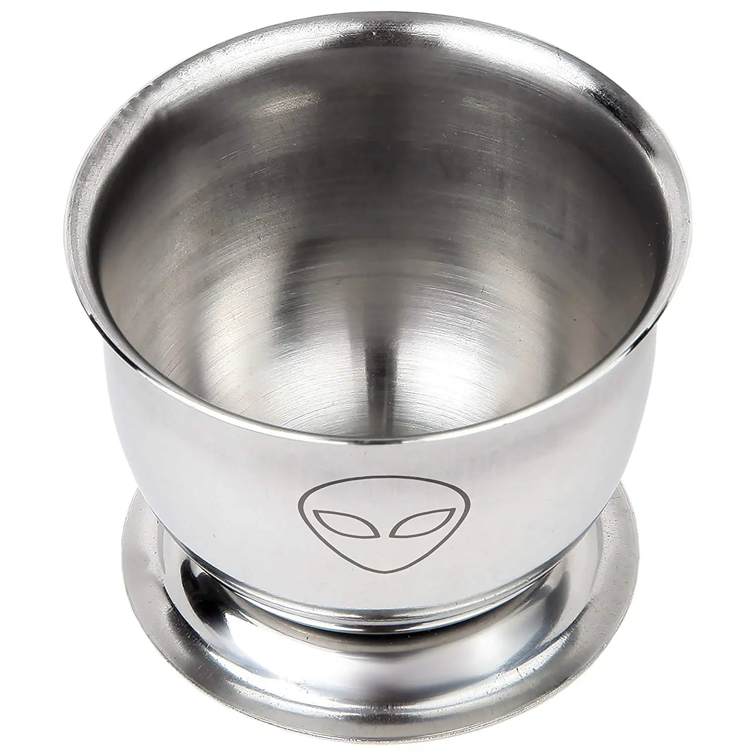 Alien Engraved Stainless Steel Egg Cup