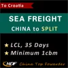 Cheap Sea Freight LCL China to Split Croatia 35 Days / Sea Cargo Shipping Shenzhen to Split by China Forwarder