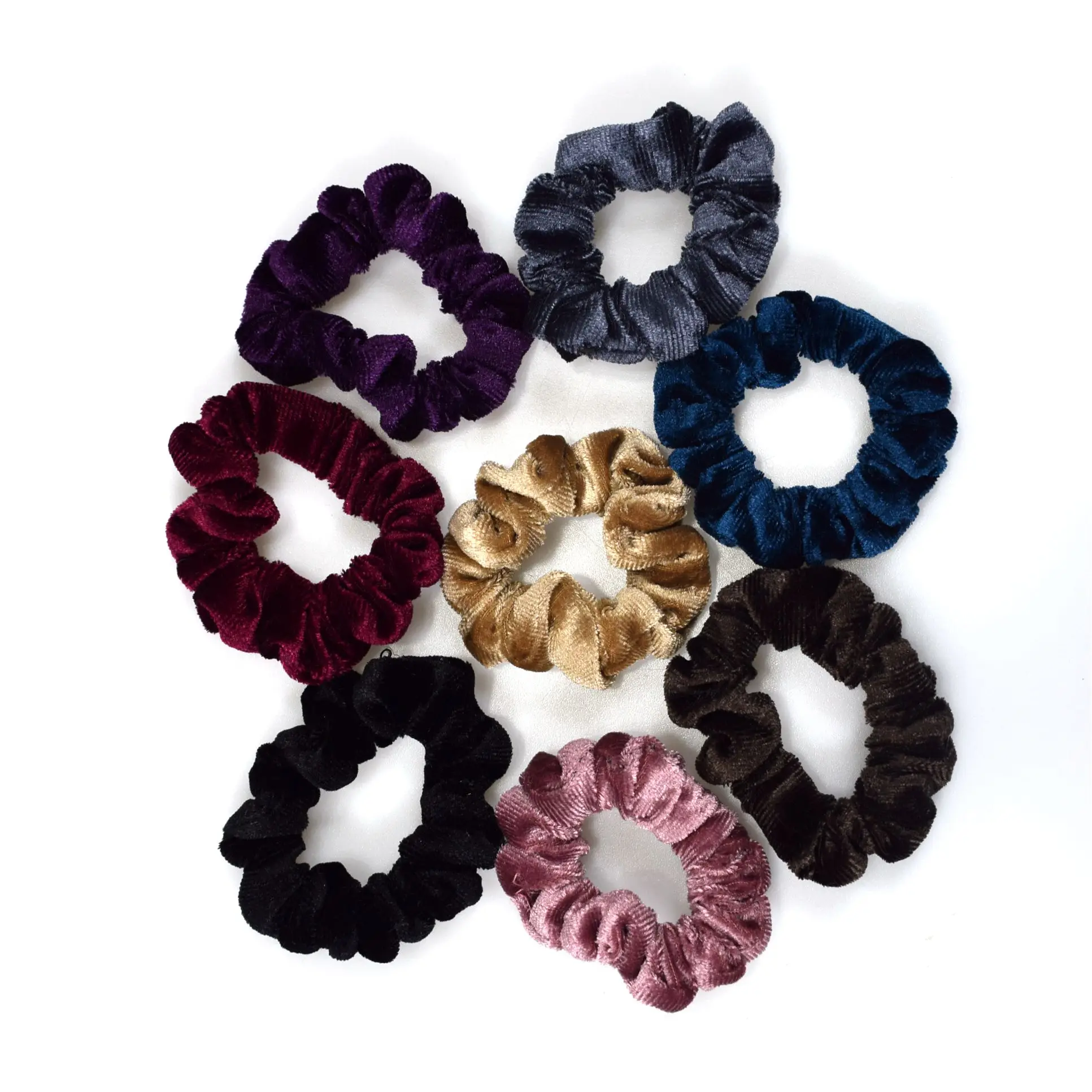 Hair Scrunchies Velvet Elastics Hair Ties Bright Colorful Scrunchy ...