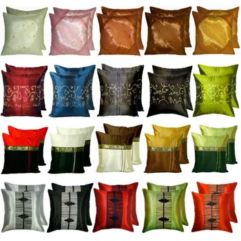 Thai Silk Pillow Case Plain Color Buy Zipper Thai Silk Pillow