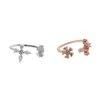 new arrived Christmas gift jewelry cz cross snowflake open fashion ring