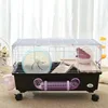 Mini pet house small animal house metal wire hamster cages with pipe pet carrier houses