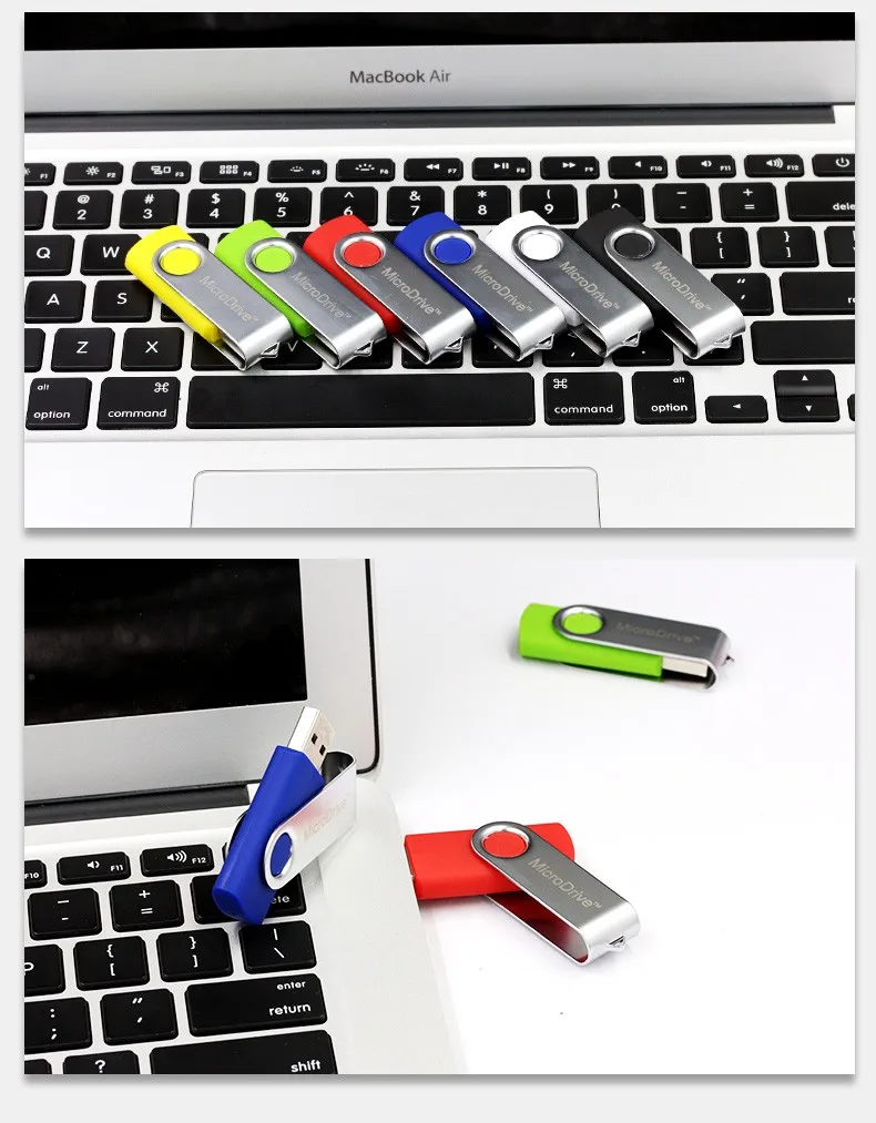 Promotional Gifts Swivel Usb 4GB 8GB 16GB Logo Keychain USB Flash Drive - ANKUX.COM