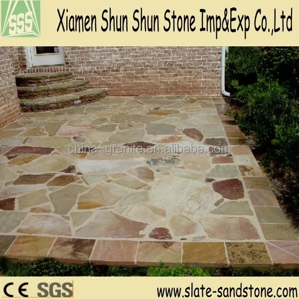 Natural de la losa de pizarra patios-Pizarra-Identificación del