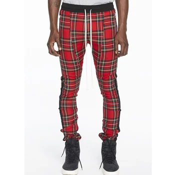 plaid mens joggers