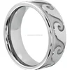 Best Selling Special Tidal Wave 8mm Tungsten Carbide Wedding Ring for Women