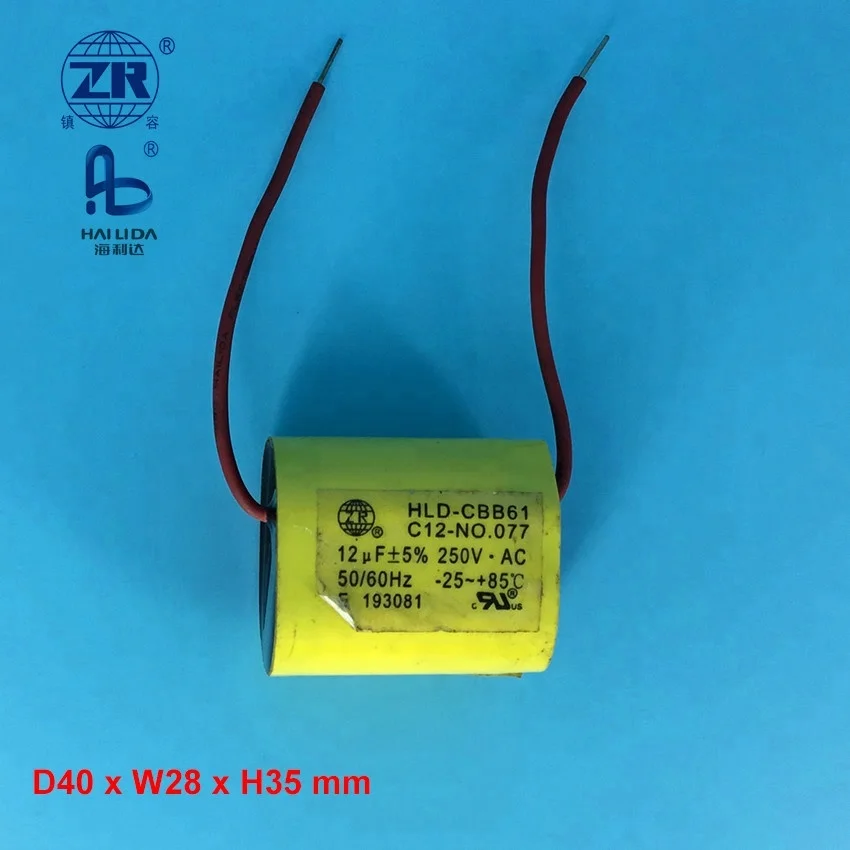 Cbb61 12uf Run Capacitor Of Sh Polypropylene With Ul Ce Buy Cbb61
