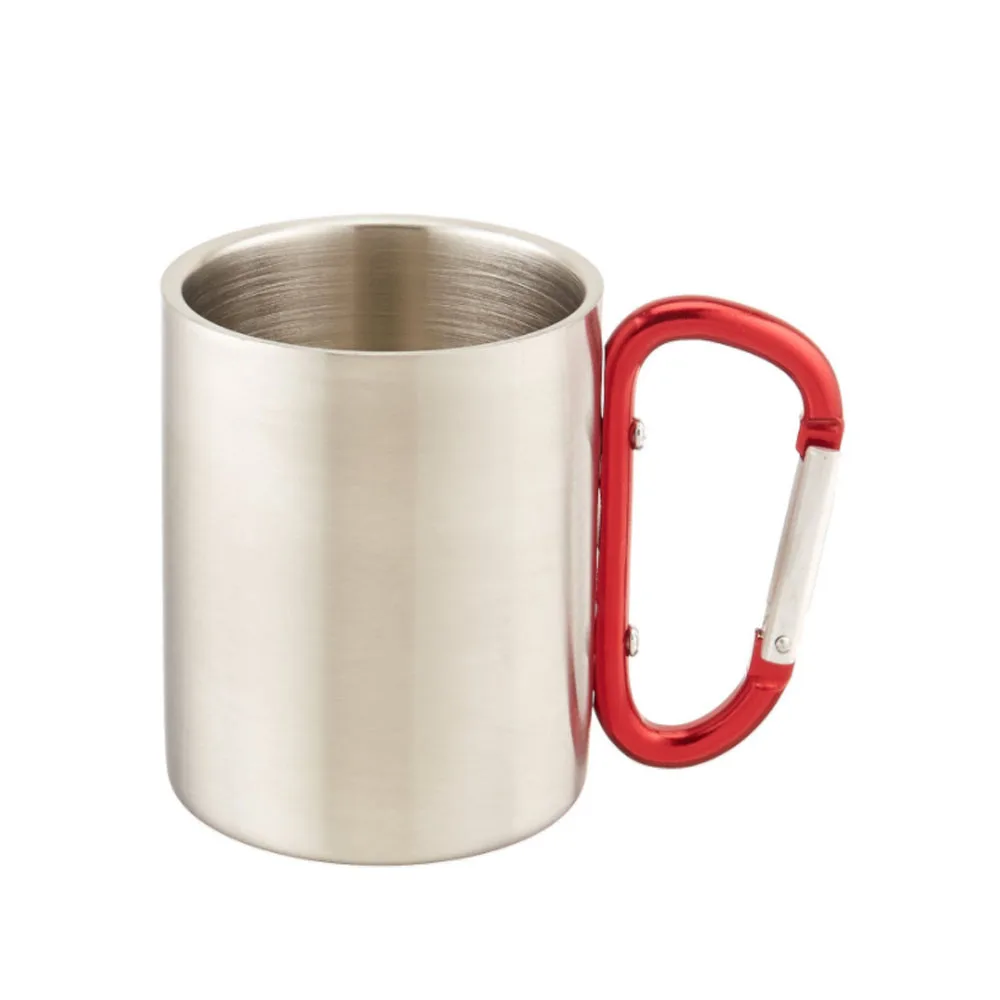 Stainless Steel 220ml Carabiner Mug Portable Travel Mug Water Tea