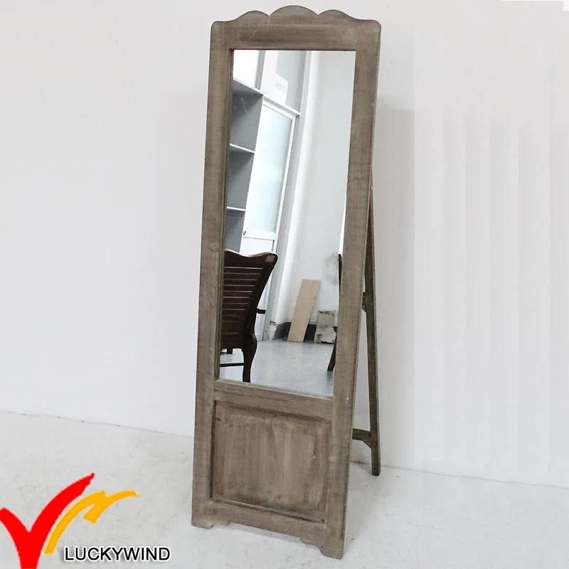 Antique Vintage Farhouse Rustic Wood Frame Standing Floor Mirror Buy