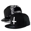 wholesale small order stock Cross embroidery baseball cap male skateboard flat caps