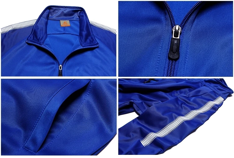 Bulk Wholesale Plus Size Bright Blue Sports Track Jacket /Unbranded Football Track Suit Tracksuit for Man