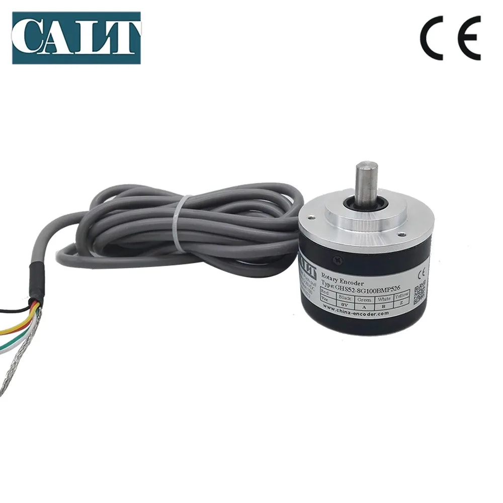 Calt Ghs5208 Solid Shaft Optical Incremental Rotary Encoder With Push