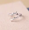 925 Silver Free size Cute Open Branch Adjustable Mid Finger Pinkie Ring