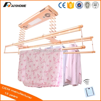 Electric Remote Automatic Ceiling Mounted Clothes Drying Rack Folding Retractable Wall Mounted Cloth Hanger Buy Clothes Drying Rack Wall Mounted
