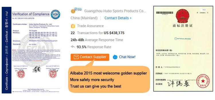 Double anti fog lens fashion new popular ski glasses snow goggles in China