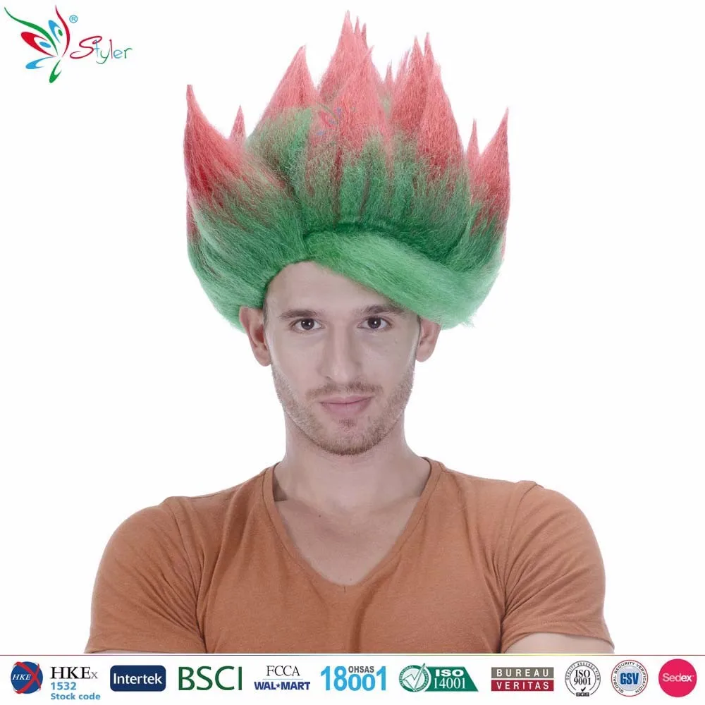 Wholesale Best Quality Green Synthetic Hair Wig Naruto Cosplay Wig