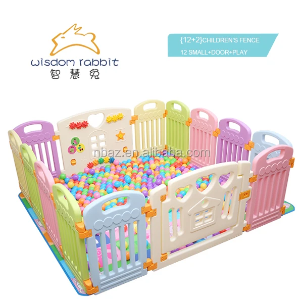 colorful baby play yard