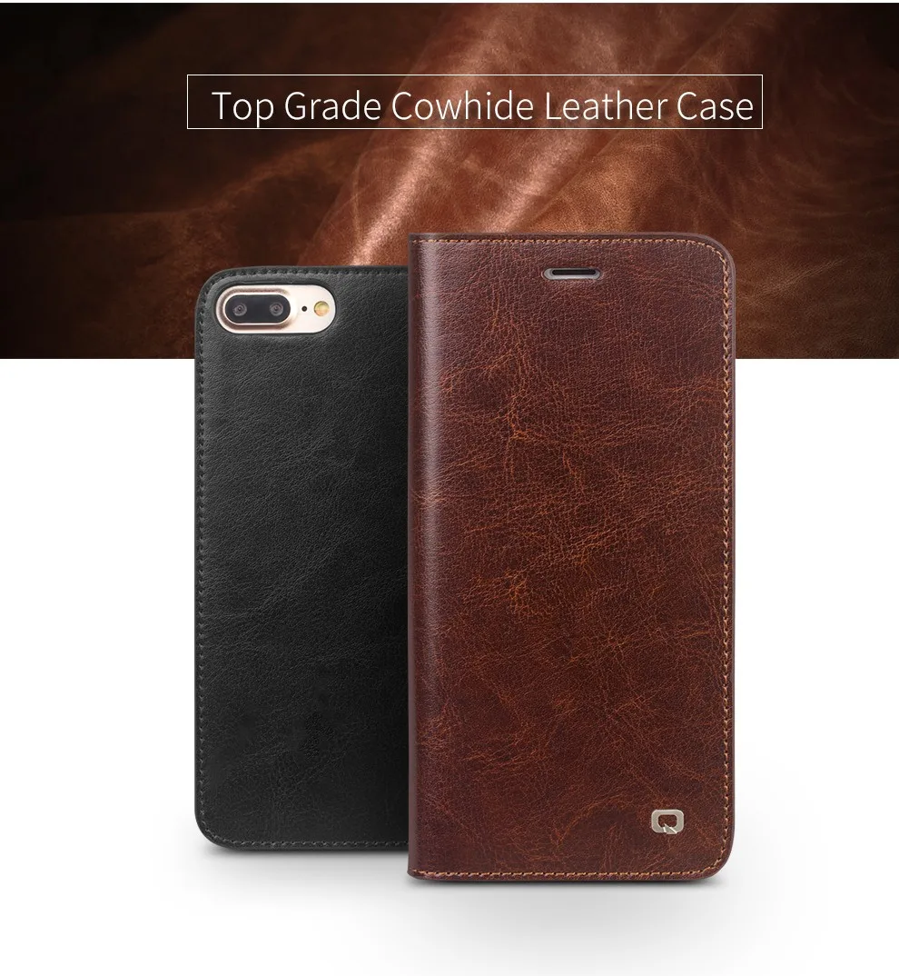 18 Qialino Original Design Quality Real Genuine Leather Flip Case Cover Wallet Slots For Iphone 7 Leather Case Buy For Iphone 7 Leather Case For Iphone 7 Flip Case Folio Real Leather Book