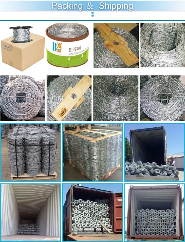 Barbed wire packing