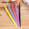 School stationery bulk sale Cheap gifts decorative plastic feather shaped colorful ballpoint pens with custom logo