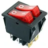 DPDT 4pin 6pin on off red illuminated 16A 250V boat rocker switch