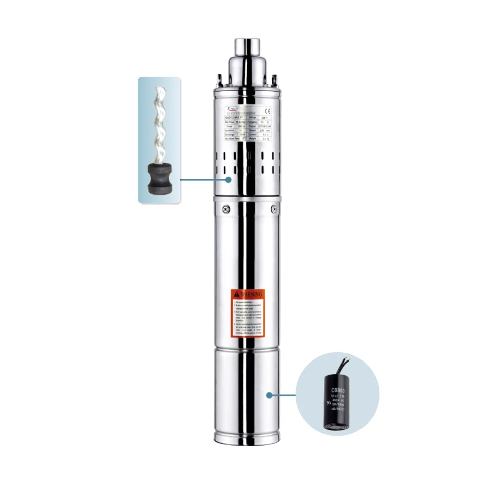 3SP 0.75hp 1hp Electric Submersible Underground Water Pump, View 1 inch