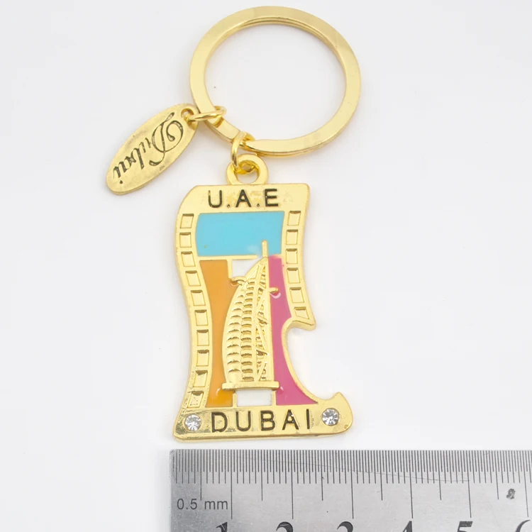 Custom Gold Burj Al Arab Dubai Keychain Uae Icons Souvenir Buy Burj