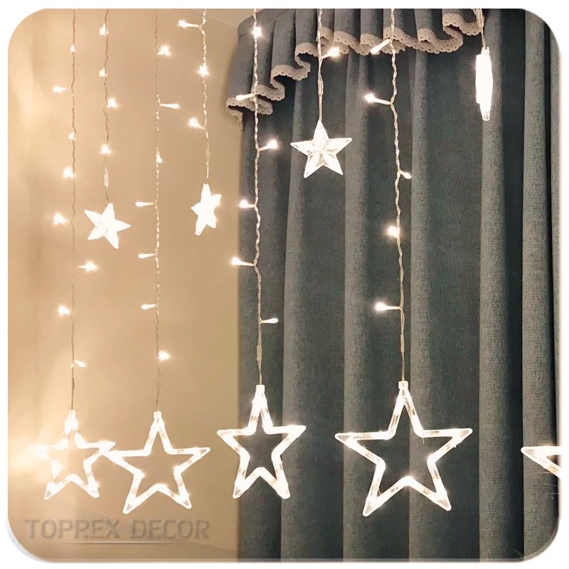 Christmas Decoration LED String Icicle falling star Curtain Wall Lights