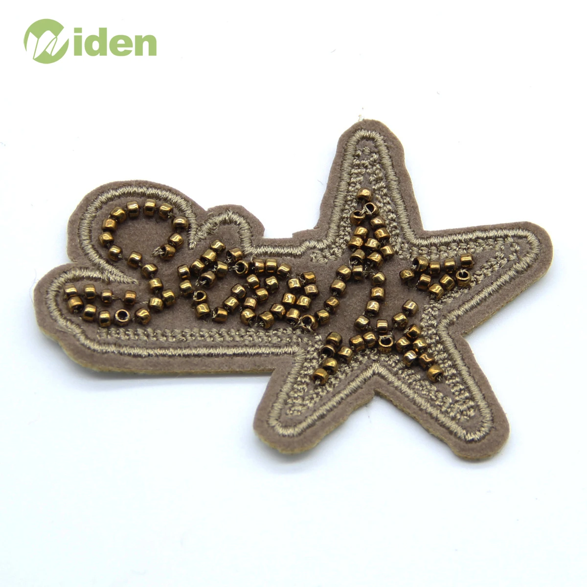 Embroidered Iron on Patch Applique Lovely 8*6CM Star Beads Embroidery Patch