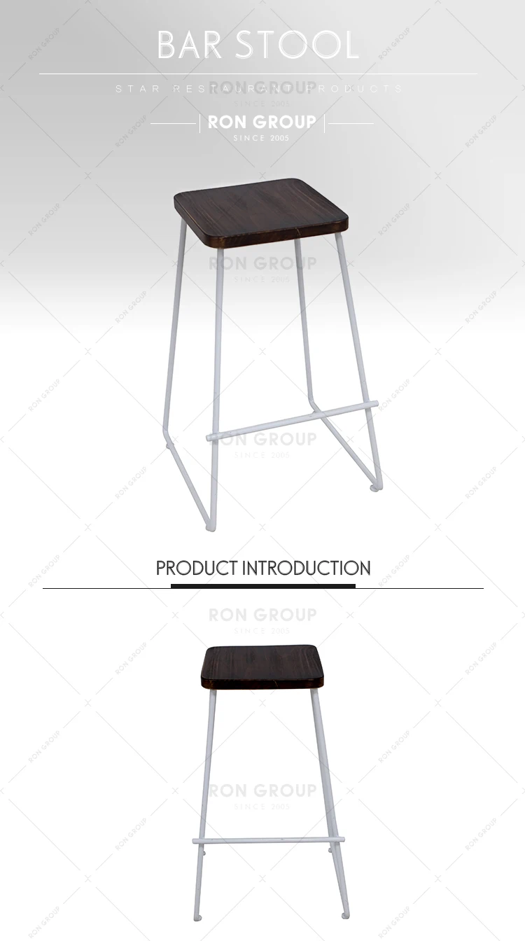 Restaurant supplier simple design industrial metal iron bar stool