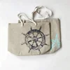 Solid Color Shoulder Canvas Beach Tote Bag