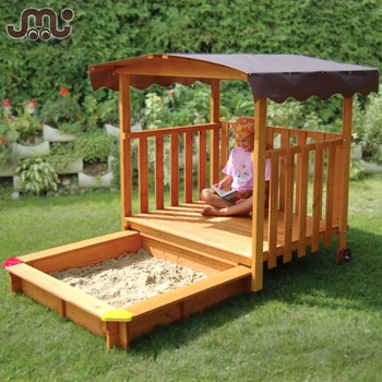 kids wooden sandpit