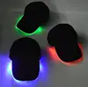 High Quality party hats hot sale 7 colors LED Light Hat Glow Hat Black Fabric For Adult Baseball Caps Luminous Selection