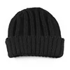 HZM-13308 black stripe fashion unisex Hot Sale maker knitted cheap cotton hat