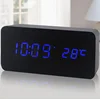 Alarm+Time/date/temperature Digital Table Clock Table alarm Clock wood LED Clock