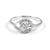JZ-502 ladies flexible ring jewelries in leaf design with high quality white CZ stones setting