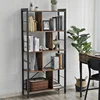 Wholesale Factory Manufacturing Ladder Bookcase With Storage Long Wood Bookcase Table With Bookshelf