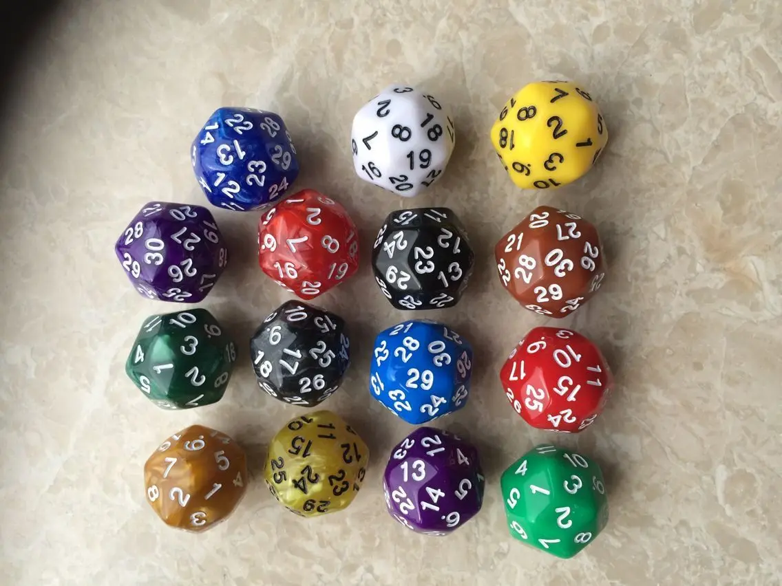 Factory Plastic Polyhedral 30 Sided 25mm Game Dice - Buy Dice 30,25mm ...