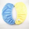 Women Cute Soft Absorbent Shower Cap Band Spa Hair Drying Dry Towel Wrap Hat Microfibre