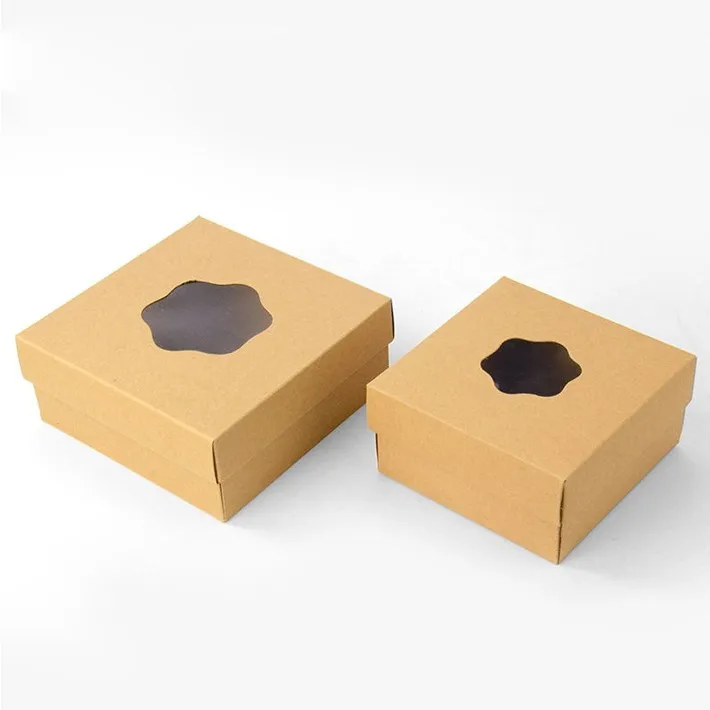 Hot Sale Cheap Custom Printed Kraft Cake Box Kraft Box With Window