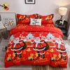 Hot sale Christmas elements design bedding set wholesale