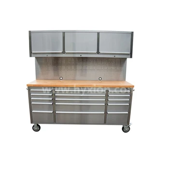 Mobile Roller Tool Chest Stainless Steel Rolling Workshop Work