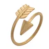 Latest Gold Ring Designs Adjustable Ring Bow and Arrow Simple Gold Wedding Ring Bracelet Jewelry Set