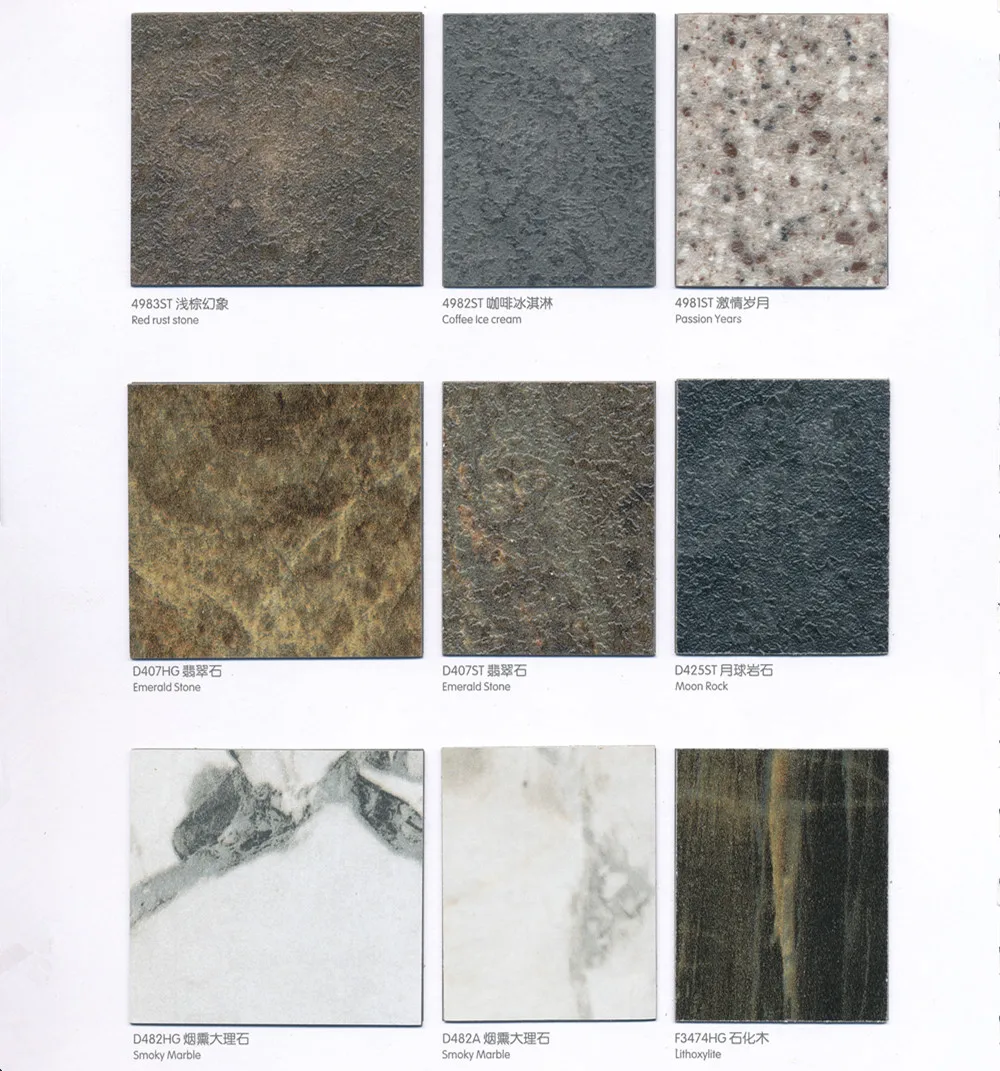 Flexible Heat Resistant Wood Formica Hpl Laminate Kitchen Countertop